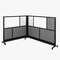 Luxor Workflow Modular Wall Bundle with 2 Walls Hinge and Casters, 70'' x 48'' and 53'' x 48'', Black MW-FWCGHCB4 - alternate 1